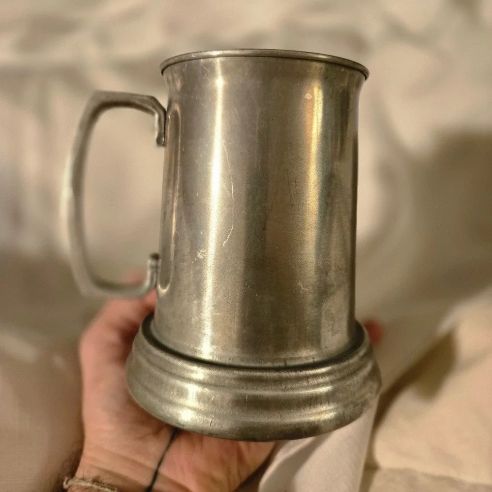 VTG Dallas Cowboys Tankard Mug 70s Metal Silver Plastic NFL Football Beer Stein